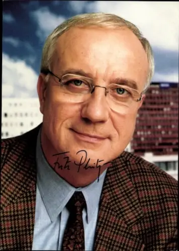 Ak Moderator und Intendant Fritz Pleitgen, Portrait, Autogramm