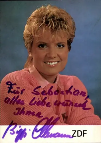 Ak Schauspielerin Birgit Lechtermann, Portrait, Autogramm, ZDF