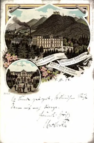 Litho Châtenois Kestenholz Elsass Bas Rhin, Etablissement Bad Bronn, Prop. Petitdemange, Trinkhalle