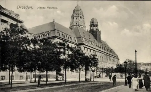 Ak Dresden Altstadt, Neues Rathaus