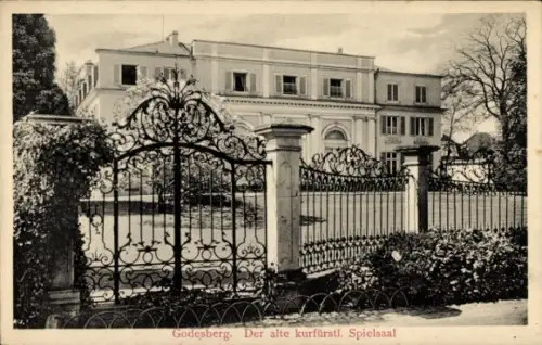 Ak Bad Godesberg Bonn am Rhein,  alter kurfürstlicher Spielsaal, schmiedeeisernes Tor
