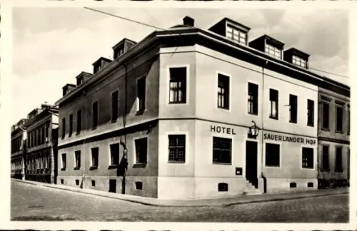 Ak Iserlohn im Märkischen Kreis, Franzosenhohl, Hotel Sauerländer Hof,  Schwarz-Weiß-Foto, Ecke G