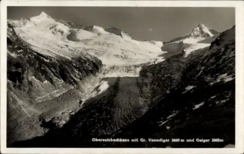 Ak Salzburg, Obersulzbachkees mit Gr. Venediger, Geiger