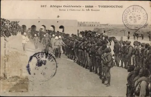 Ak Timbuktu Tombouctou Mali, Soldatenformation, Kolonialuniformen, Fort Bonnier, Tombouctou
