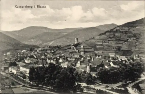 Ak Kaysersberg Elsass Haut Rhin, Kaysersberg i Elsass, Landschaft, Berge, Stadtansicht