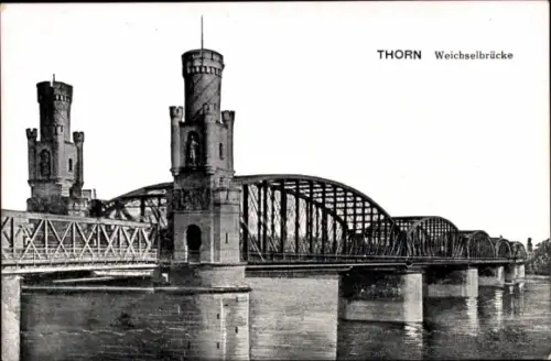 Ak Toruń Thorn Westpreußen, Weichselbrücke