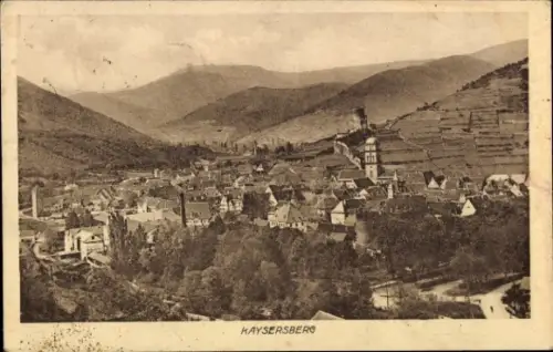 Ak Kaysersberg Elsass Haut Rhin,  Berglandschaft,  Gebäude, 