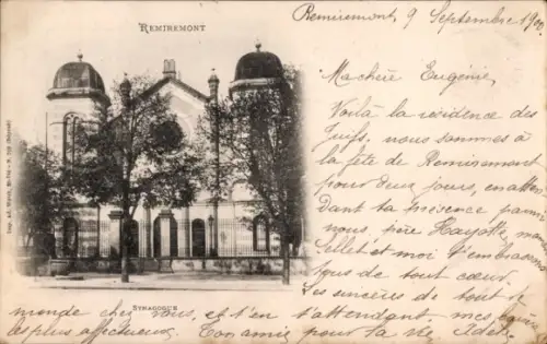 Judaika Ak Remiremont Lothringen Vosges, Synagoge