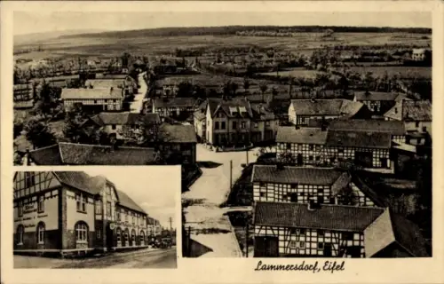 Ak Lammersdorf Simmerath in der Eifel,  Eifel, Hotel Eifeler Hof, Fremdenpension, alte Fachwerkhä