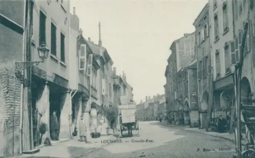 Ak Louhans Saône-et-Loire, Grande Rue