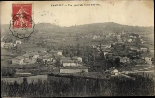 Ak Trambly Saône et Loire, Vue generale