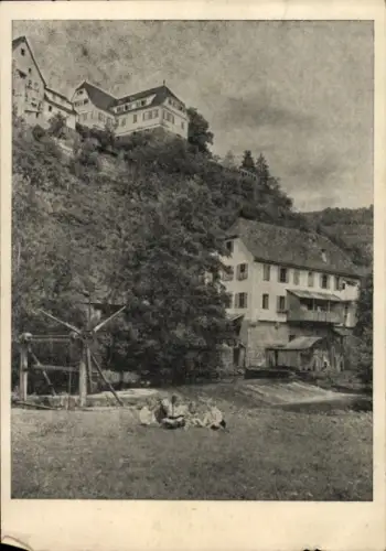 Ak Wildberg im Schwarzwald Württemberg, Mühle, ehemaliges Schloss