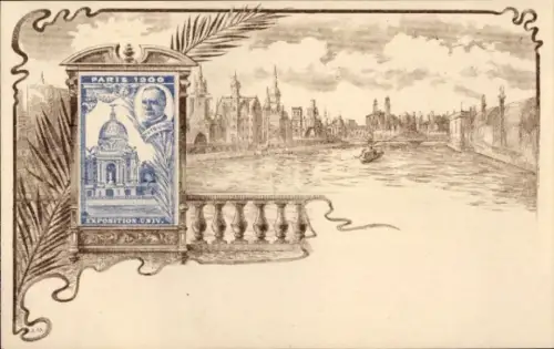 Briefmarken Litho Paris 1900, Exposition Universelle, Vue generale