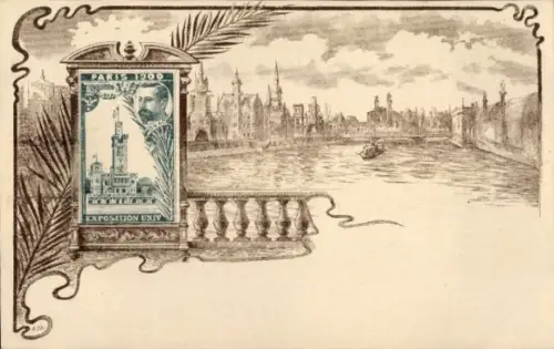 Briefmarken CPA Paris 1900, Exposition Universelle