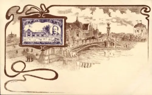Briefmarken CPA Paris 1900, Exposition Universelle