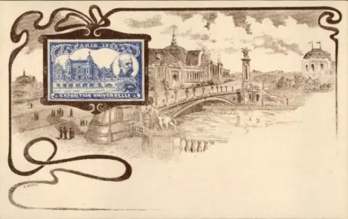 Briefmarken CPA Paris 1900, Exposition Universelle