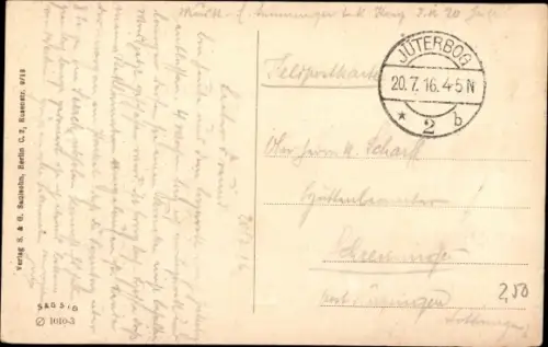 Ak Jüterbog im Kreis Teltow Fläming, Blick durch das Dammtor