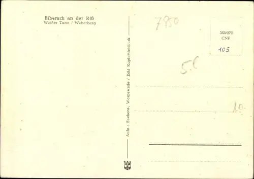 Ak Biberach an der Riß, Weißer Turm, Weberberg, Frauen