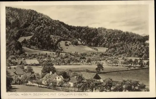 Ak Landl Thiersee in Tirol, Seehöhe mit Calvarienberg