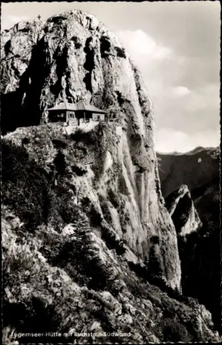 Ak Kreuth am Tegernsee Oberbayern, Tegernseer Hütte, Buchstand-Südwand