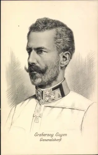 Künstler Ak Generaloberst Erzherzog Eugen, Portrait in Uniform