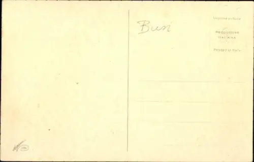 Künstler Ak Busi, Paar in einem Kanu