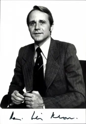 Foto Hans Ulrich Klose, erster Bürgermeister Hamburg, Autogramm