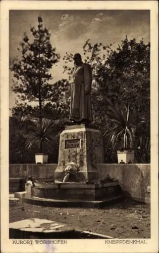 Ak Bad Wörishofen im Unterallgäu, Kneippdenkmal