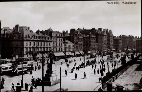 Ak Manchester England, Piccadilly