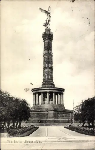 Ak Berlin Tiergarten, Siegessäule