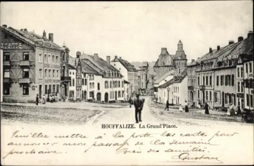 Ak Houffalize Wallonien Luxemburg Belgien, La Grande Place