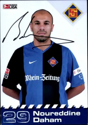 Autogrammkarte Fußballer Noureddine Daham, TuS Koblenz, Autogramm