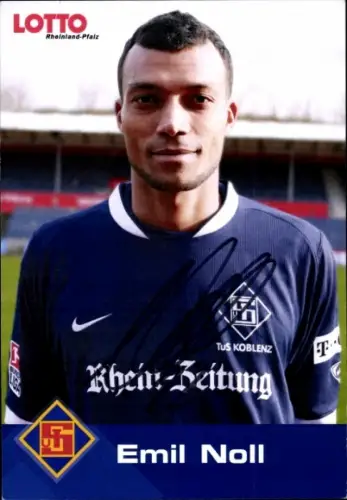 Autogrammkarte Fußballer Emil Noll, TuS Koblenz, Autogramm