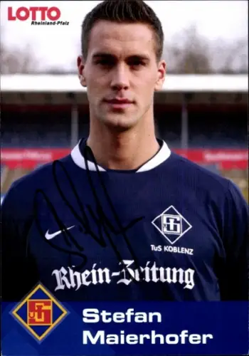 Autogrammkarte Fußballer Stefan Maierhofer, TuS Koblenz, Autogramm