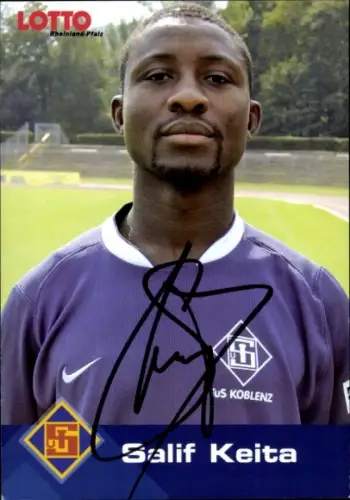 Autogrammkarte Fußballer Salif Keita, TuS Koblenz, Autogramm