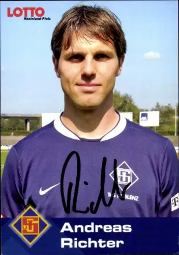 Autogrammkarte Fußballer Andreas Richter, TuS Koblenz, Autogramm