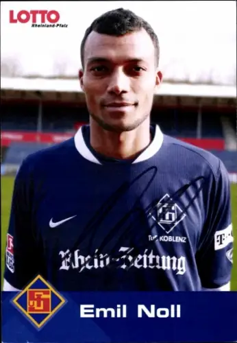 Autogrammkarte Fußballer Emil Noll, TuS Koblenz, Autogramm