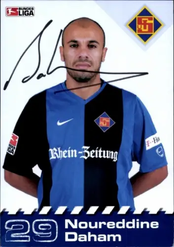 Autogrammkarte Fußballer Noureddine Daham, TuS Koblenz, Autogramm