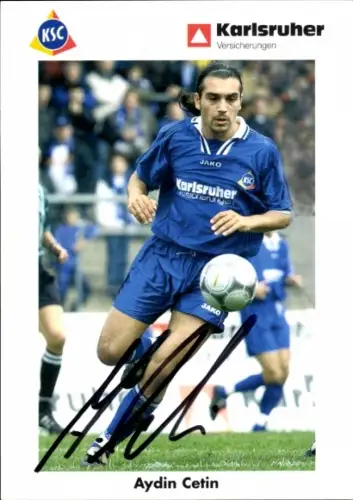 Autogrammkarte Fußballer Aydin Cetin, Karlsruher SC, Autogramm