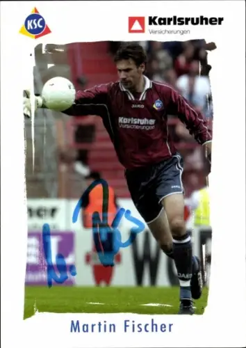Autogrammkarte Fußballer Martin Fischer, Karlsruher SC, Autogramm