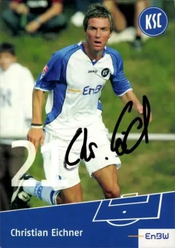 Autogrammkarte Fußballer Christian Eichner, Karlsruher SC, Autogramm