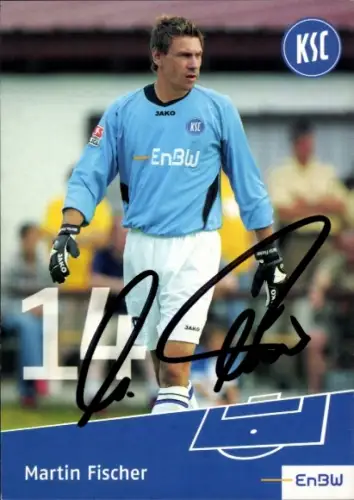 Autogrammkarte Fußballer Martin Fischer, Karlsruher SC, Autogramm