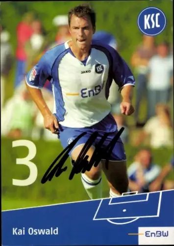 Autogrammkarte Fußballer Kai Oswald, Karlsruher SC, Autogramm