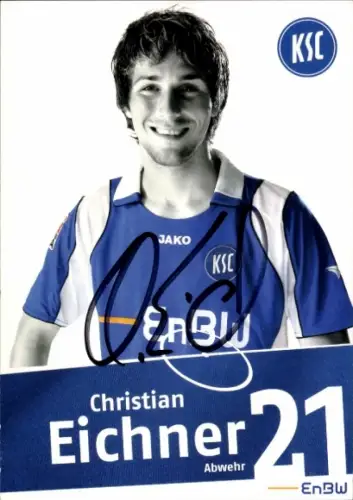 Autogrammkarte Fußballer Christian Eichner, Karlsruher SC, Autogramm