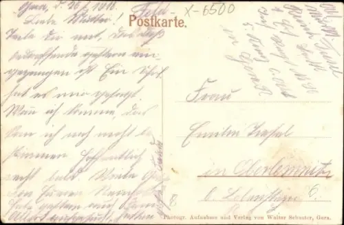 Ak Gera in Thüringen, Fürstl. Theater, Ferberturm, Schloss Osterstein, Johannisplatz