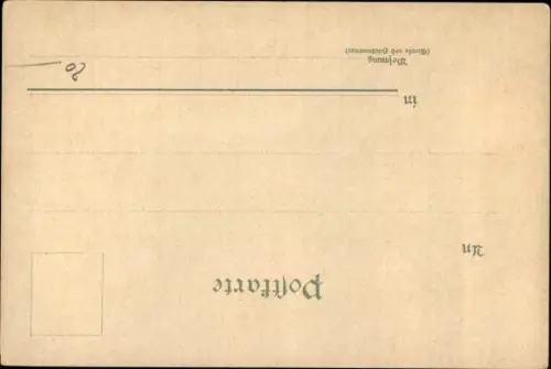 Litho Gera in Thüringen, Marktplatz, Posthumusdenkmal, Gymnasium, Straßenbahn