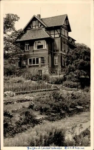 Ak Bündheim Bad Harzburg am Harz, Jugend Coilerschule, Garten, Gebäude