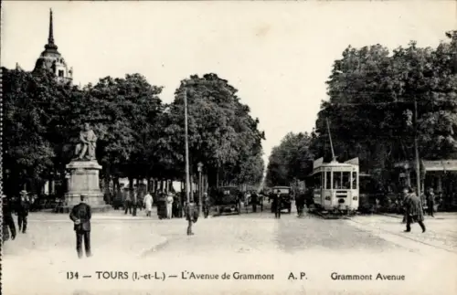 CPA Tours Indre-et-Loire, L'Avenue de Grammont