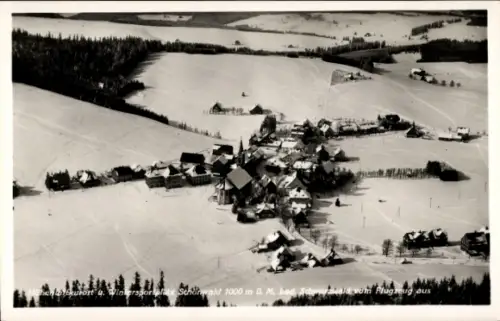 Ak Schönwald im Schwarzwald, Luftaufnahme, Winter