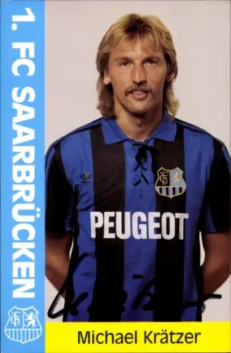 Autogrammkarte Fußballer Michael Krätzer, 1. FC Saarbrücken, Autogramm
